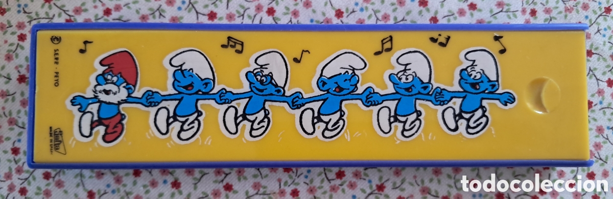Juguetes antiguos y juegos de colecci&oacute;n: Pitufos de Peyo. Estuche escolar Safta a