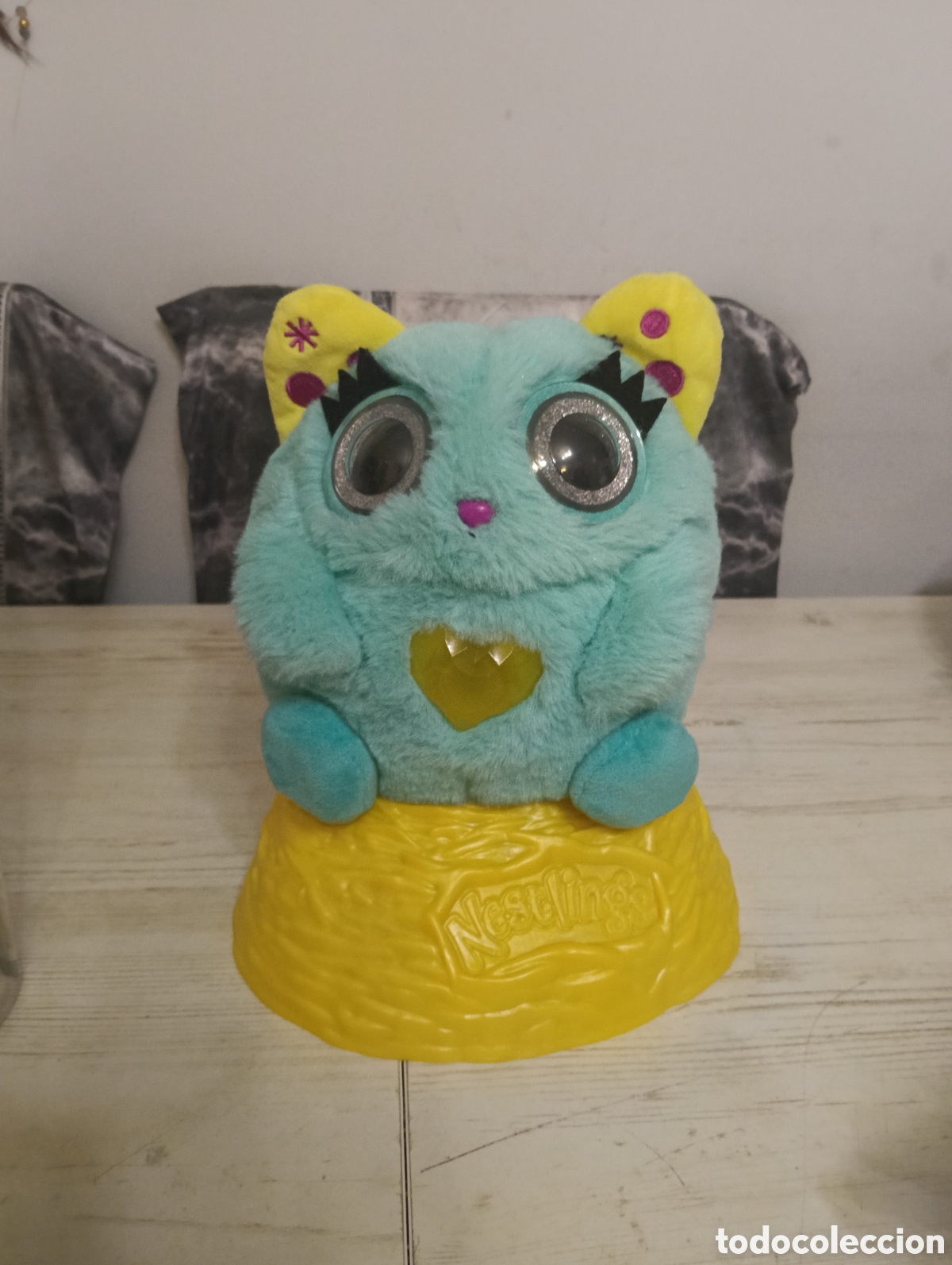 Juguetes antiguos y juegos de colecci&oacute;n: Peluche interactivo Nestlings Celeste