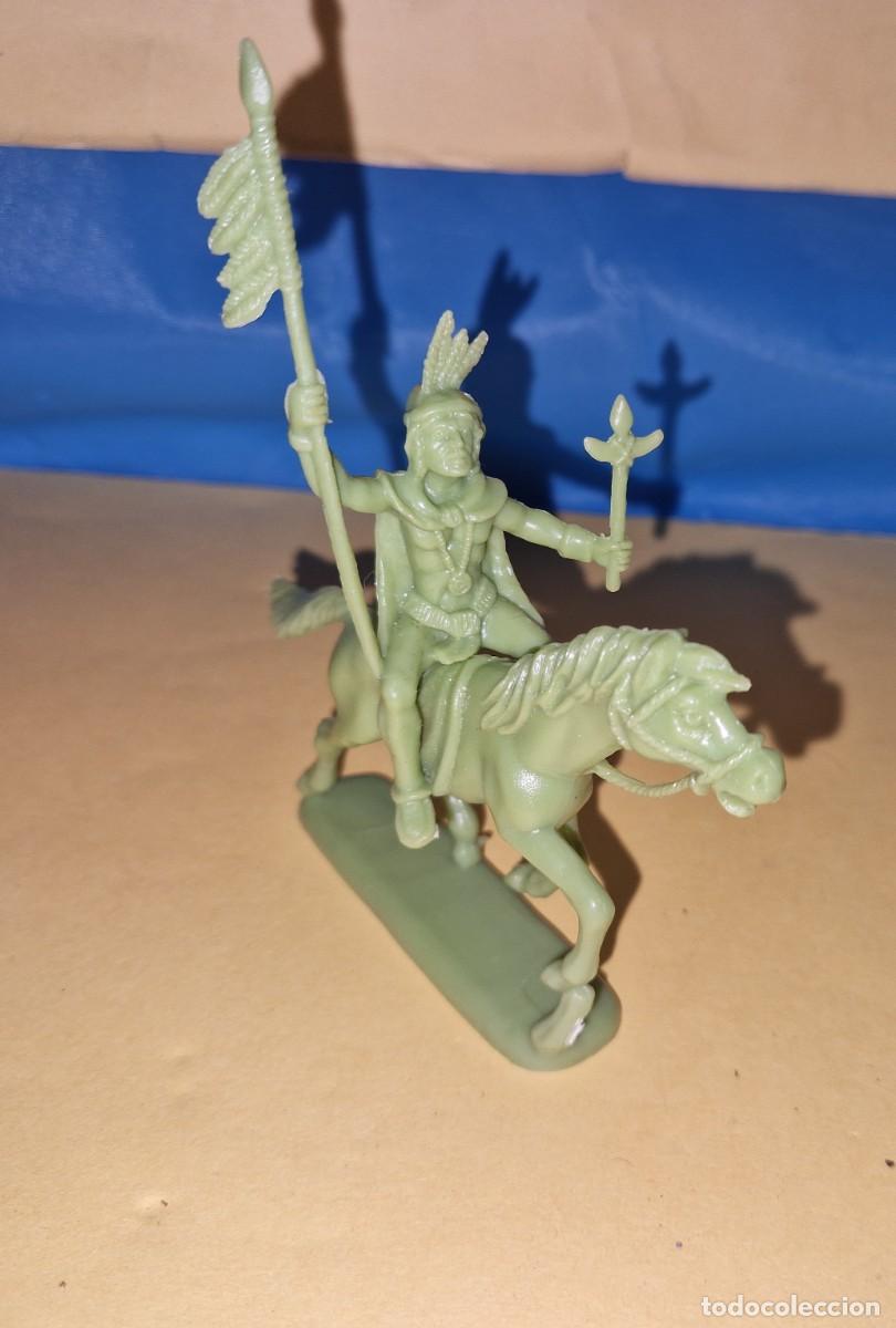 Juguetes antiguos y juegos de colecci&oacute;n: INDIO Y CABALLO- ANTIGUAS FIGURAS DE PLASTICO DEL OESTE