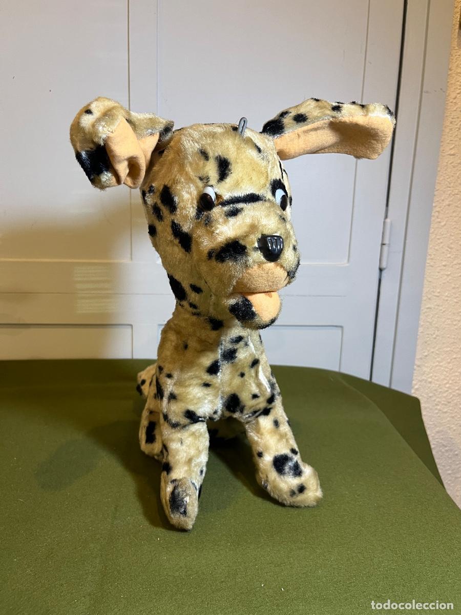 Jouets Anciens et Jeux de collection: Antiguo peluche perro d&aacute;lmata para colgar a&ntilde;os 70 80 juguete de feria t&oacute;mbola vintage con argolla or