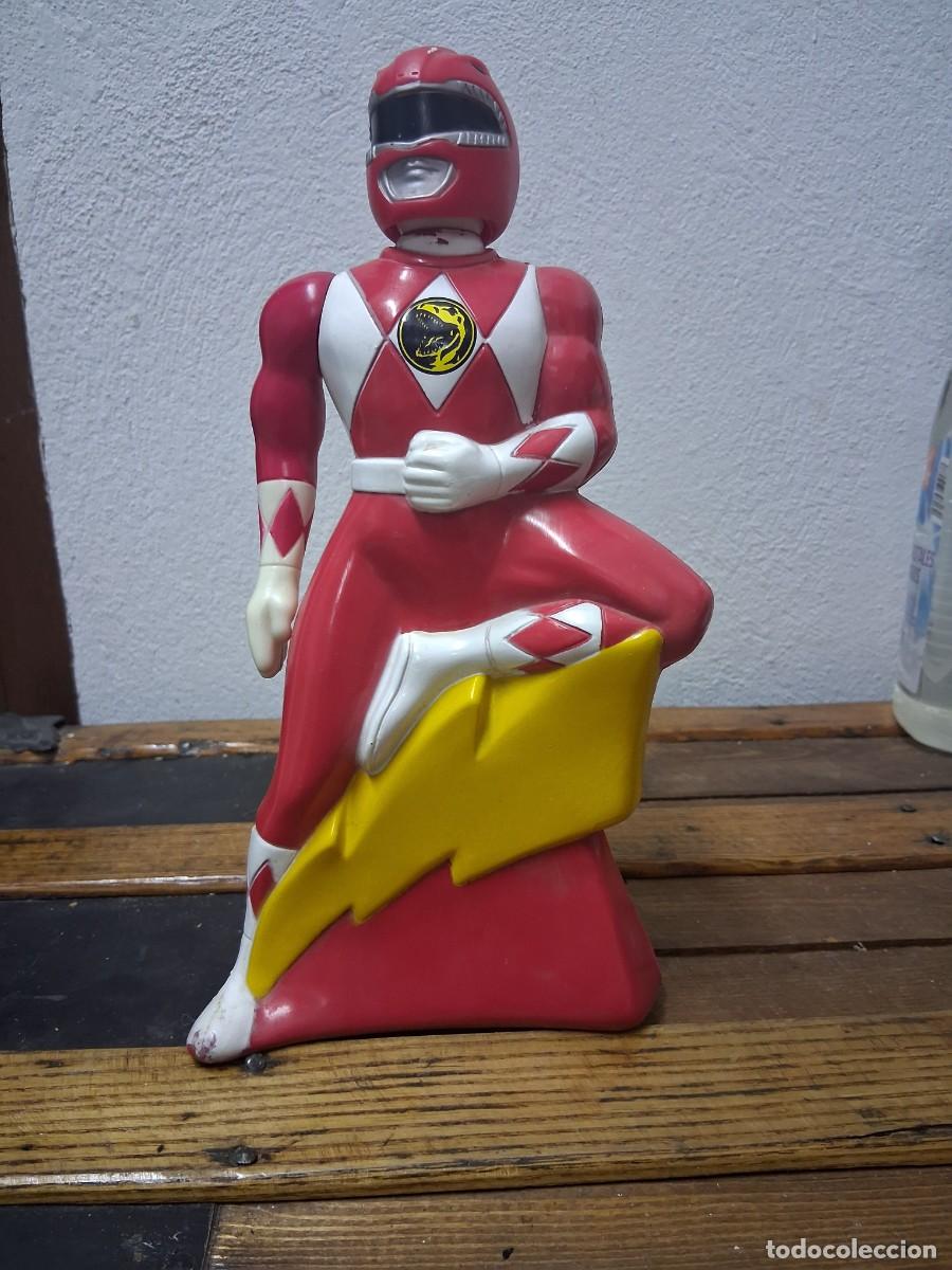 Juguetes antiguos y juegos de colecci&oacute;n: Figura botella de jabon Mighty Morphin Power Rangers Red Ranger saban england a&ntilde;o 1994 euromark