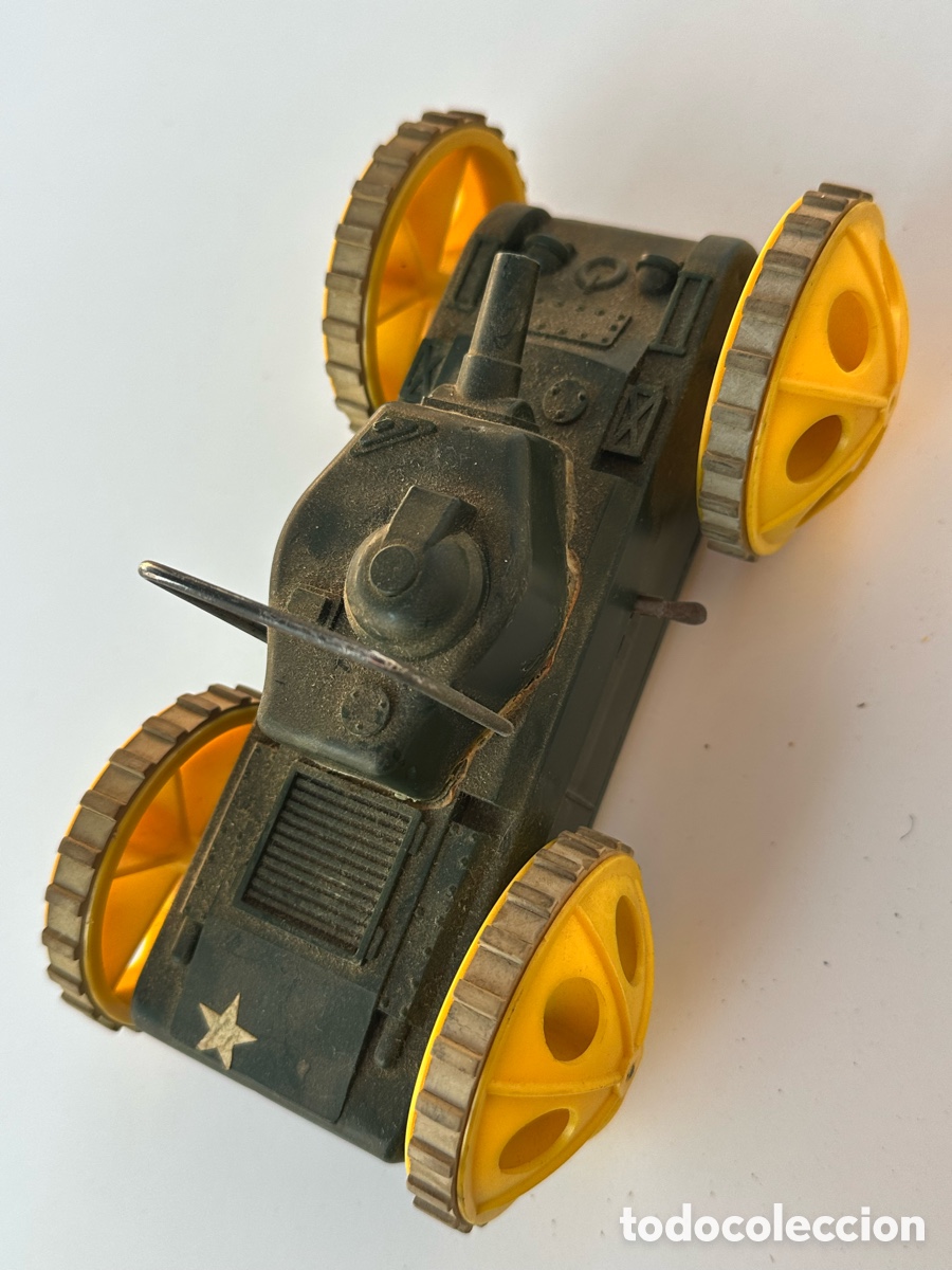 Jouets Anciens et Jeux de collection: Antiguo JUGUETE, llamado Tanque , pl&aacute;stico/goma, Hong Kong, a&ntilde;os 70.