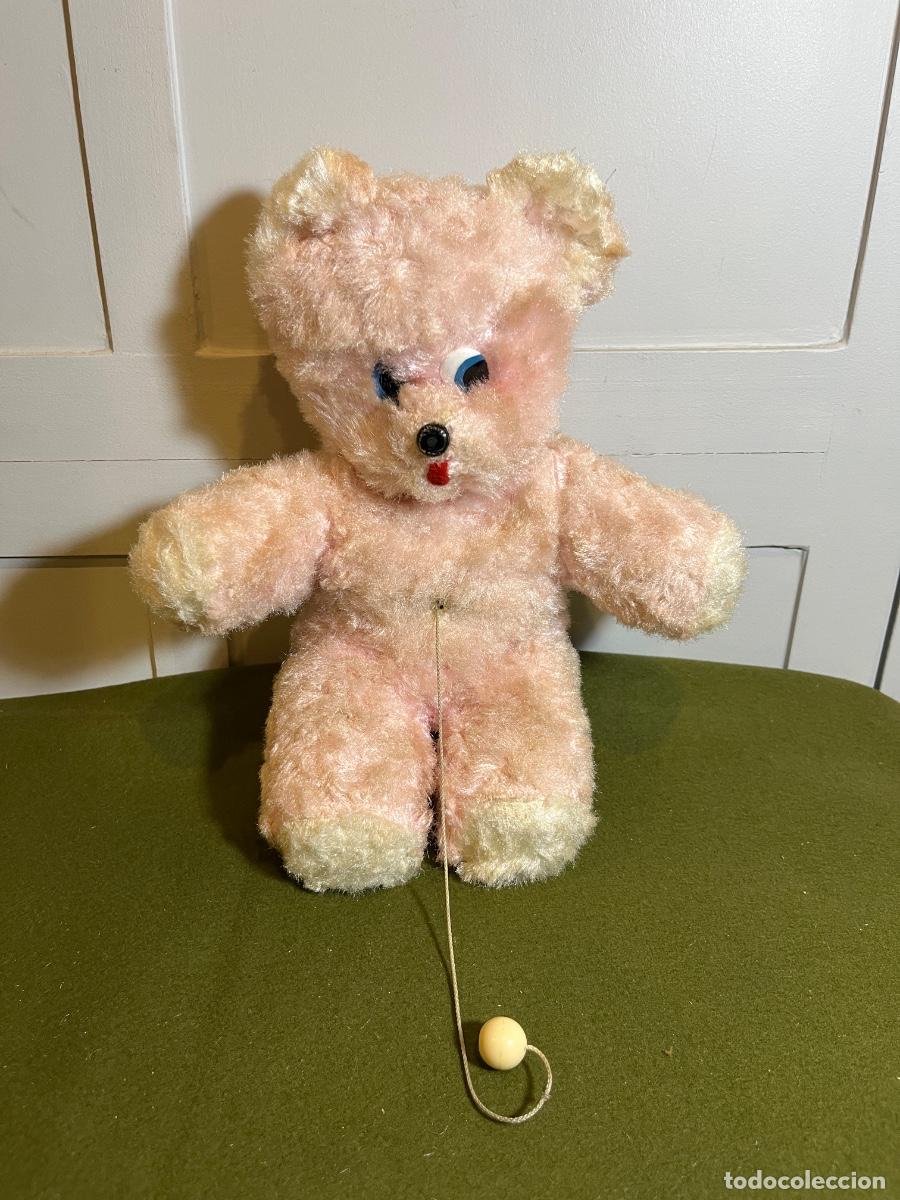 Jouets Anciens et Jeux de collection: Oso de peluche antiguo con mecanismo de cuerda o cord&oacute;n &ndash; Juguete vintage a&ntilde;os 60-70