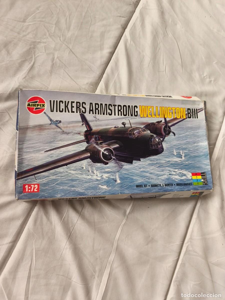 Juguetes antiguos y juegos de colecci&oacute;n: Maqueta cl&aacute;sica de la marca Airfix del bombardero brit&aacute;nico Vickers Armstrong Wellington B.III