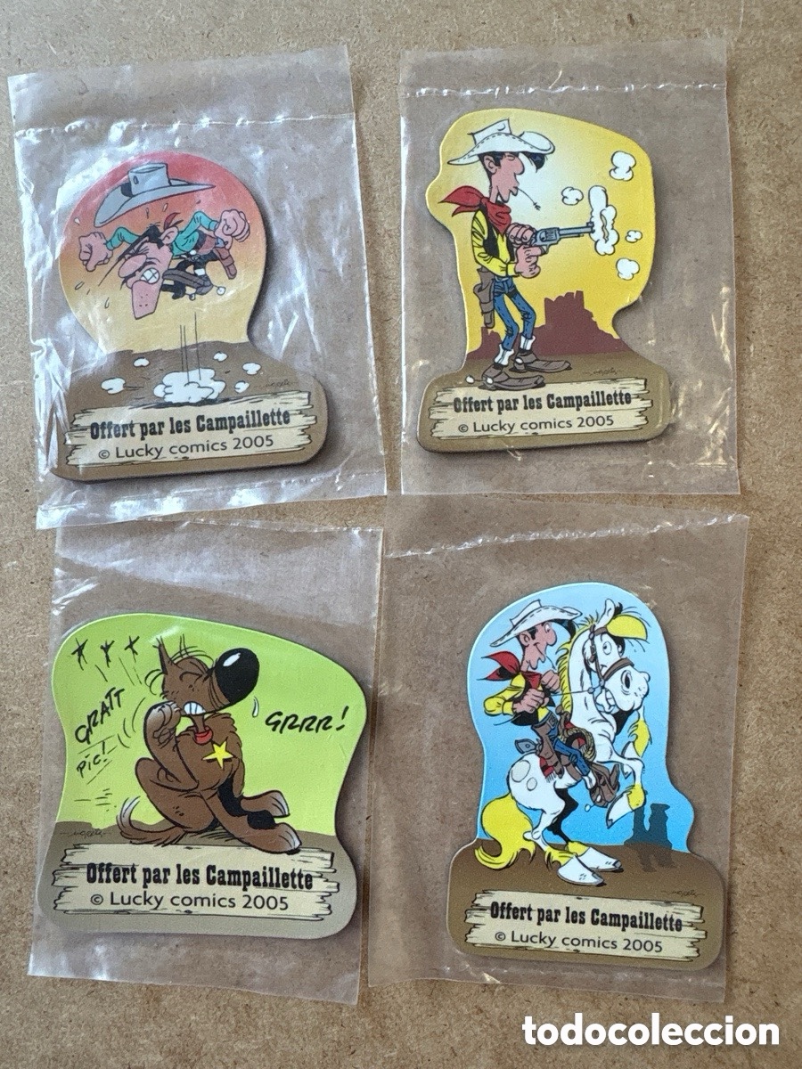 Brinquedos antigos e Jogos de cole&ccedil;&atilde;o: Lote imanes Lucky Luke 2005 Lucky c&oacute;mics (A15)