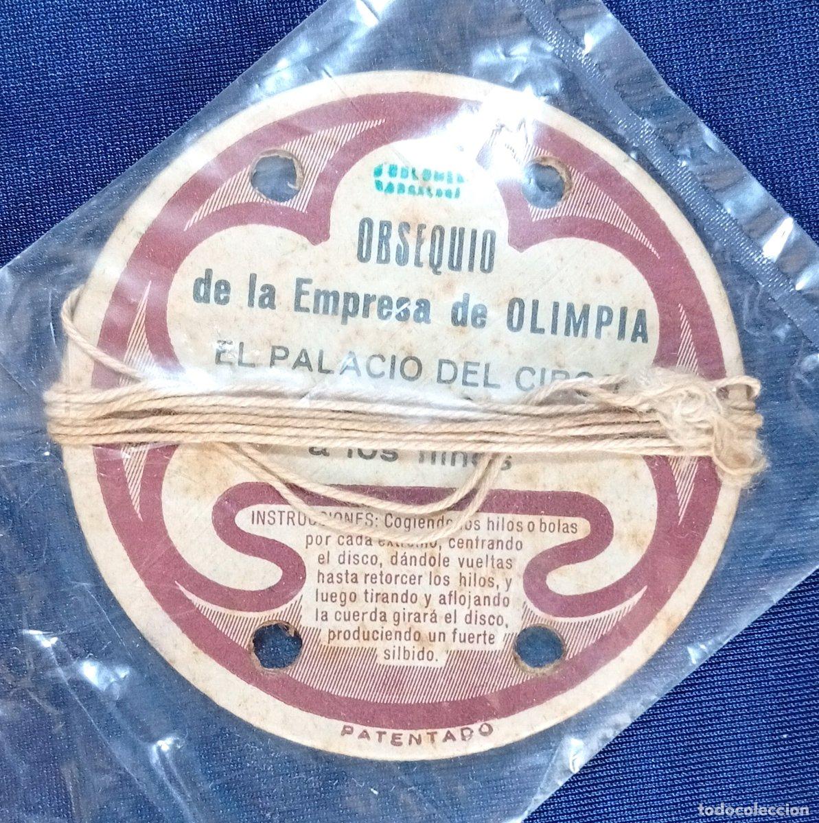 Juguetes antiguos y juegos de colecci&oacute;n: DISCO GIRATORIO. OBSEQUIO DE LA EMPRESA DE OLIMPIA. EL PALACIO DEL CIRCO A LOS NI&Ntilde;OS. BARCELONA, ...