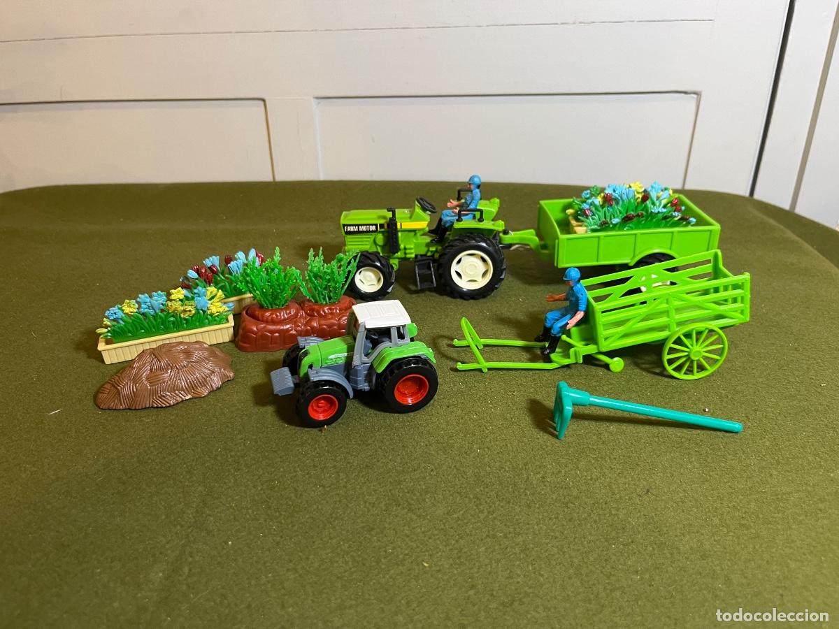 Jouets Anciens et Jeux de collection: Lote de juguetes de granja con tractores, remolques, granjeros y accesorios &ndash; Set agr&iacute;cola infantil