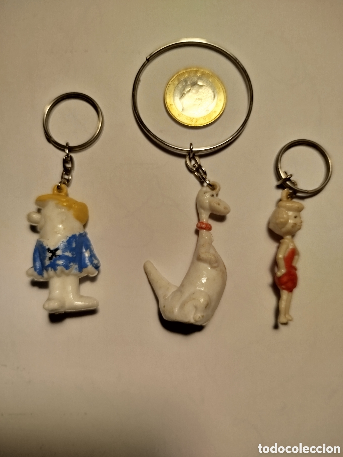 Juguetes antiguos y juegos de colecci&oacute;n: Llaveros retro vintage Picapiedra