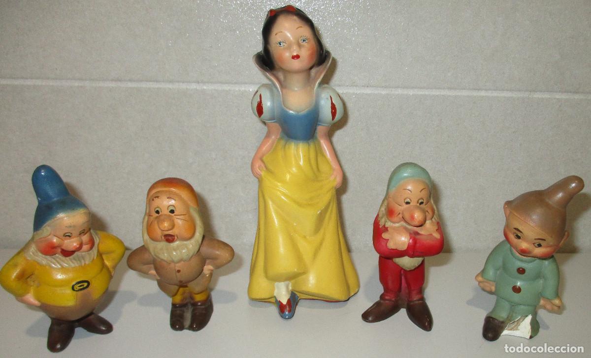 Juguetes antiguos y juegos de colecci&oacute;n: figuras BLANCANIEVES Y LOS 7 ENANITOS, creaciones TERPAC, concesi&oacute;n Walt Disney, a&ntilde;os 40