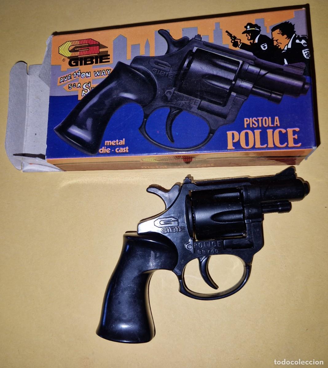 Juguetes antiguos y juegos de colecci&oacute;n: REVOLVER PISTOLA DE POLICIA MARCA GUILOY GIBIE