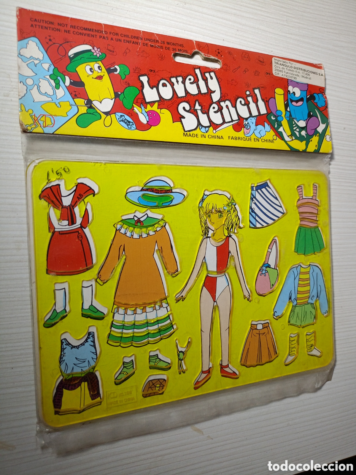 Jouets Anciens et Jeux de collection: Regla set de plantillas Lovely Stencil, ni&ntilde;a recortables sin abrir
