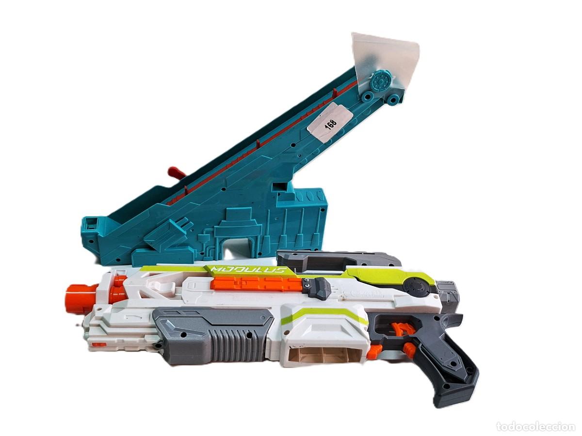 Jouets Anciens et Jeux de collection: Pistola HASBRO NERF N-STRIKE MODULUS ECS-10 y pieza para proyector vintage SUPER CINEXIN EXIN