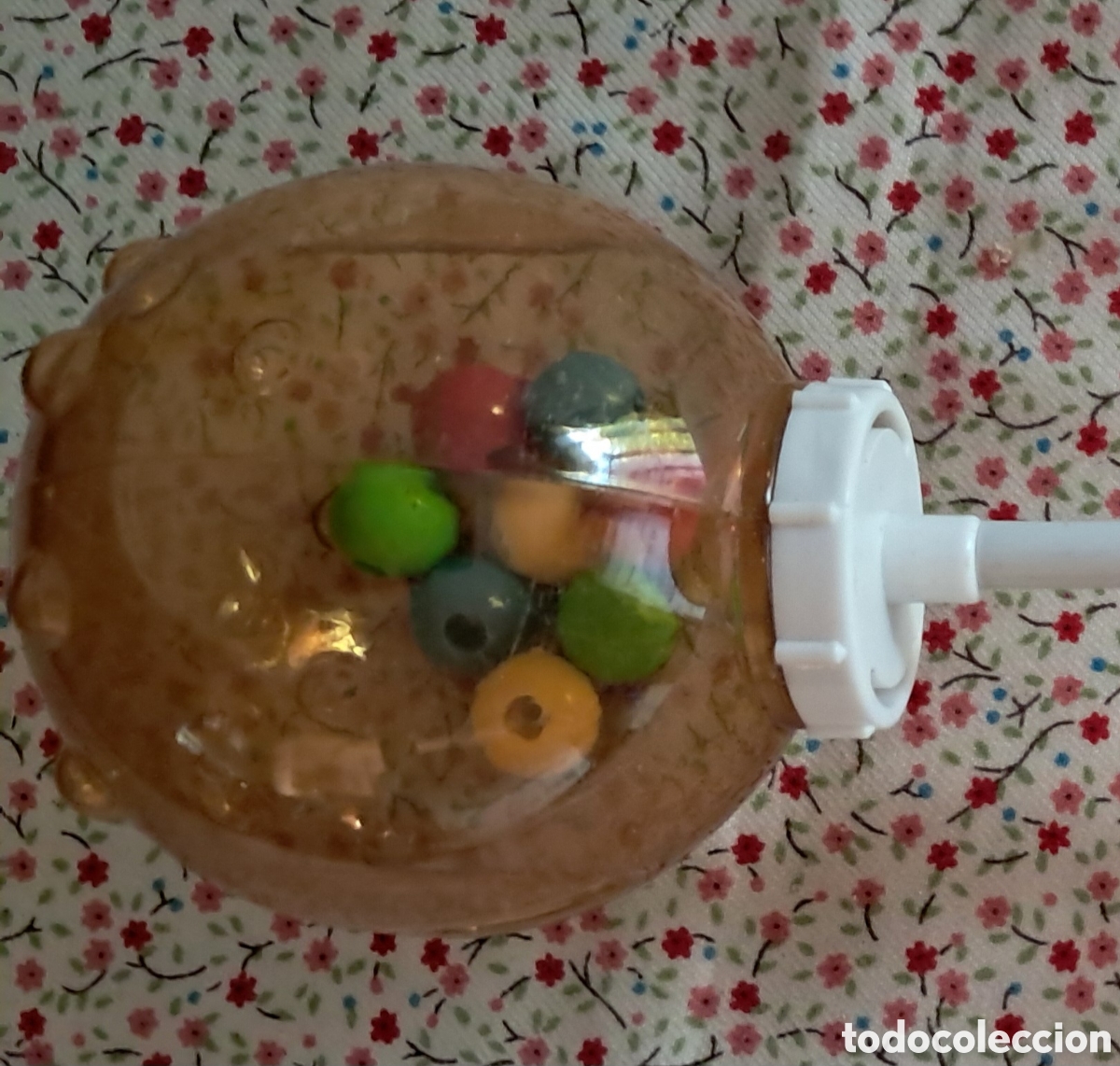 Antique Toys and Collectible Games: Antiguo sonajero de plastico a&ntilde;os 70 con dos cabezales