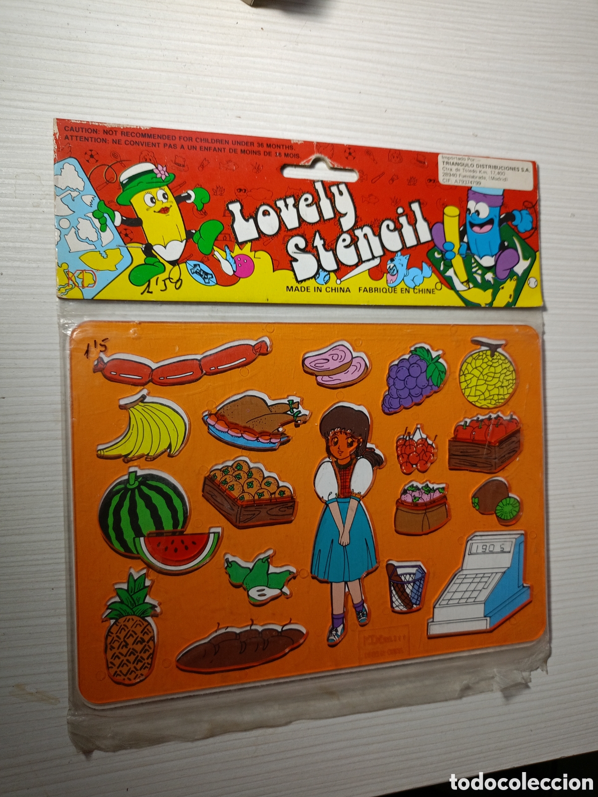 Jouets Anciens et Jeux de collection: Regla set de plantillas Lovely Stencil, ni&ntilde;a recortables sin abrir