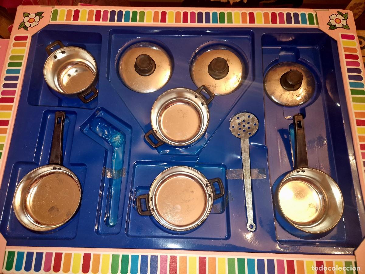 Juguetes antiguos y juegos de colecci&oacute;n: BATER&Iacute;A COCINA , CACHARRITOS DE METAL DE FRAMI ,