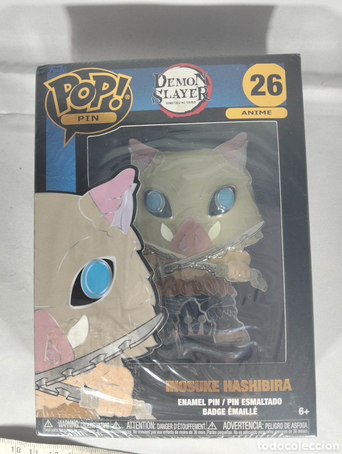 Juguetes antiguos y juegos de colecci&oacute;n: pin esmaltado de Funko Pop! de Inosuke Hashibira del anime Demon Slayer