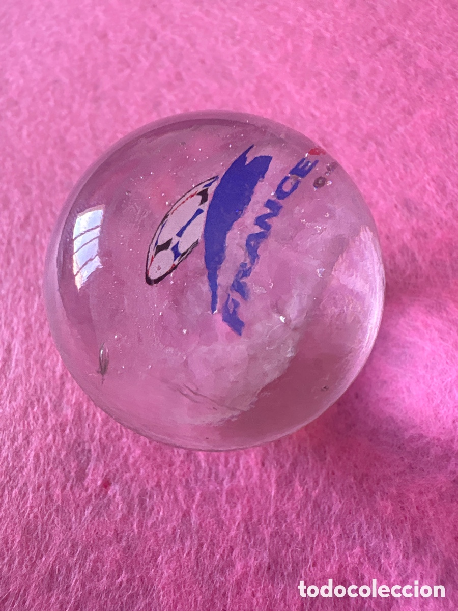 Juguetes antiguos y juegos de colecci&oacute;n: Canica gigante Francia 98, f&uacute;tbol (A17)