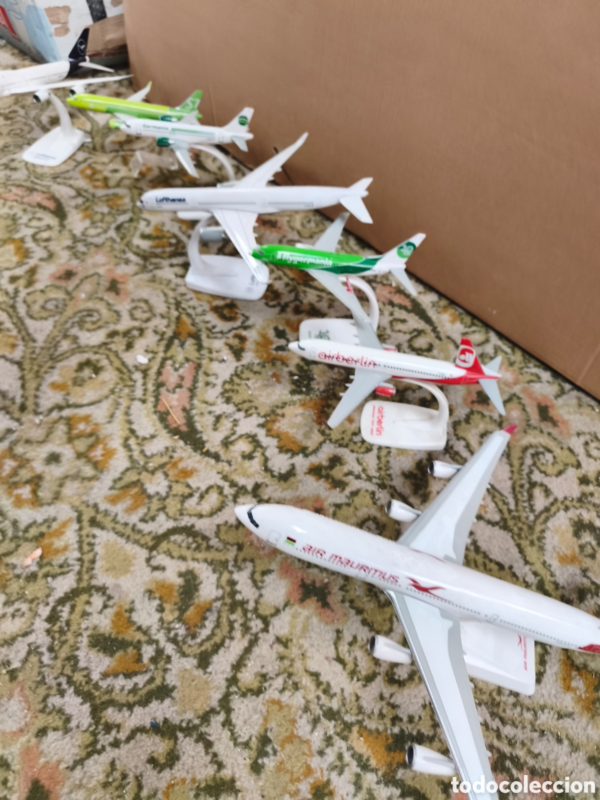 Juguetes antiguos y juegos de colecci&oacute;n: Lote de 7 Maquetas de Aviones Comerciales a Escala (Herpa / Snap-Fit)