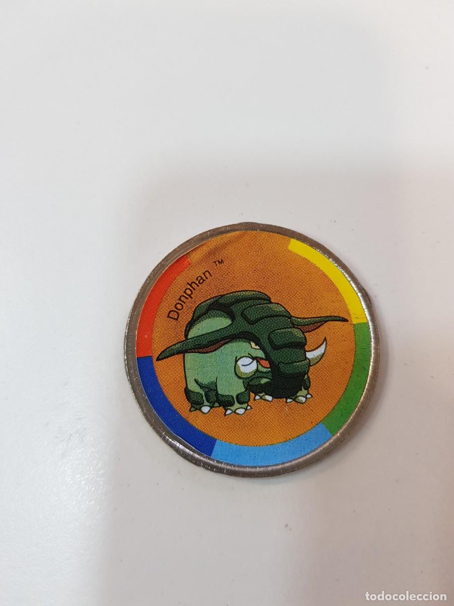 Juguetes antiguos y juegos de colecci&oacute;n: Moneda metalica tipo tazo Pokemon 2001 Donphan