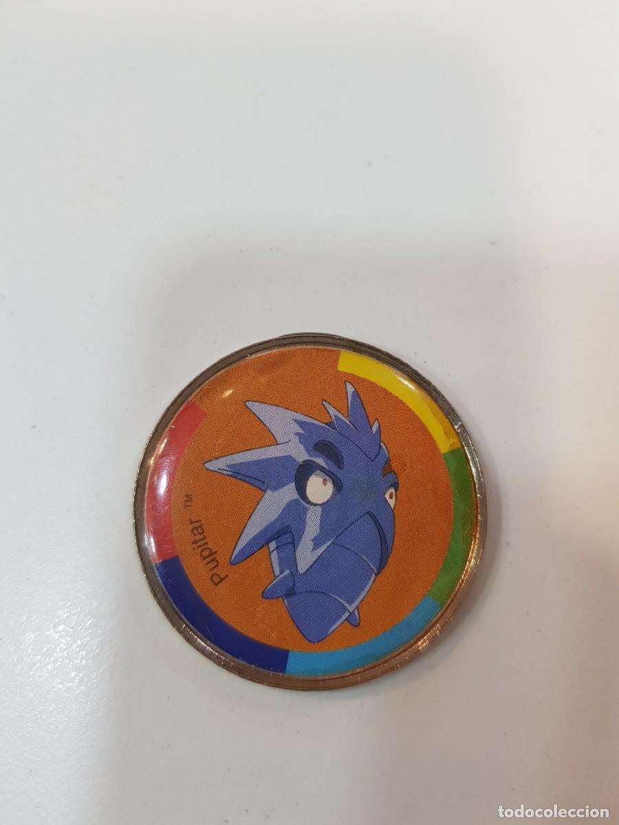 Juguetes antiguos y juegos de colecci&oacute;n: Moneda metalica tipo tazo Pokemon 2001 Puppitar