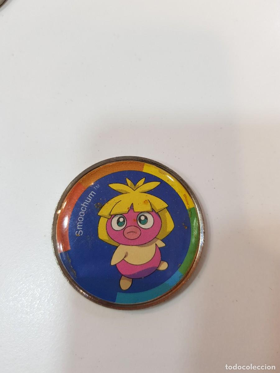 Juguetes antiguos y juegos de colecci&oacute;n: Moneda metalica tipo tazo Pokemon 2001 Smoochum