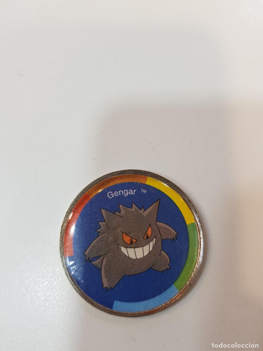 Juguetes antiguos y juegos de colecci&oacute;n: Moneda metalica tipo tazo Pokemon 2001 Gengar