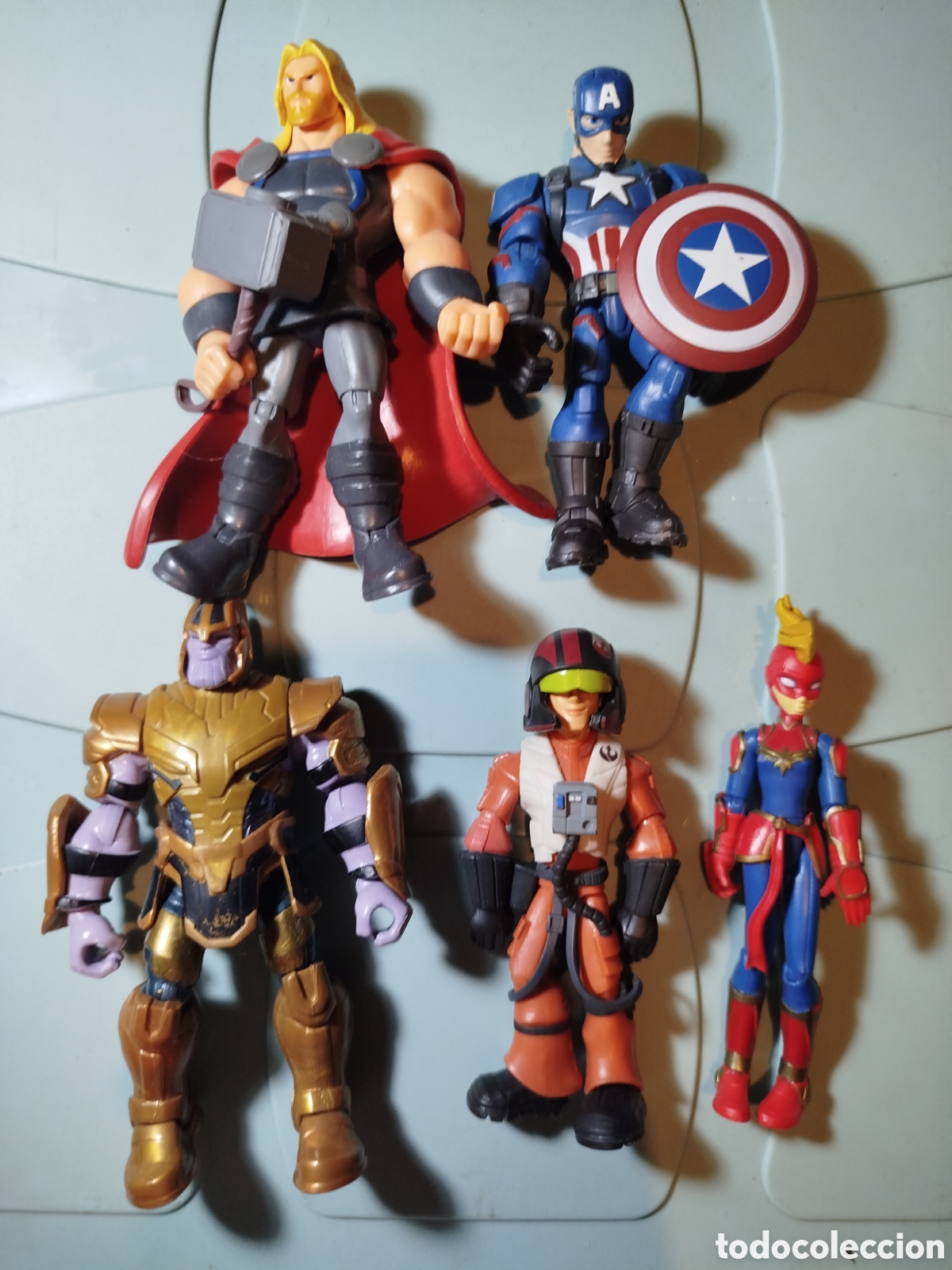 Juguetes antiguos y juegos de colecci&oacute;n: Lote superh&eacute;roes articulados