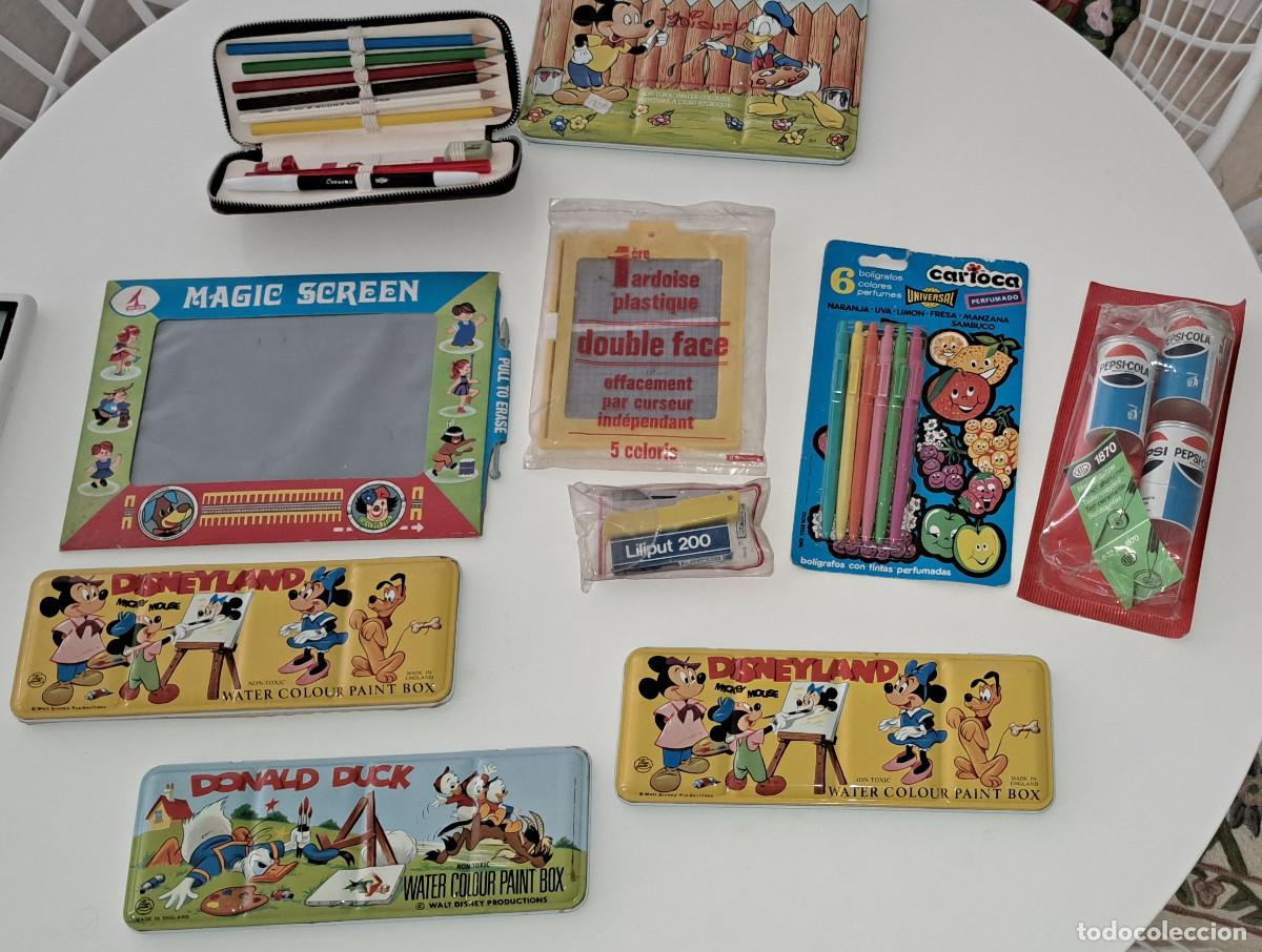 Juguetes antiguos y juegos de colecci&oacute;n: LOTE ESCOLAR - A&Ntilde;OS 70/80 - ESTUCHES / PINTURAS / SACAPUNTAS / PIZARRAS/ Etc.