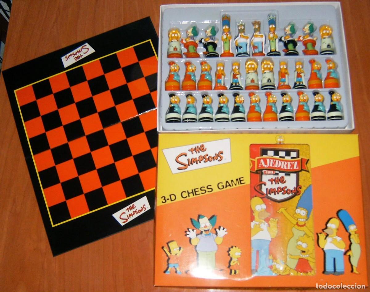 Juguetes antiguos y juegos de colecci&oacute;n: AJEDREZ - LOS SIMPSONS