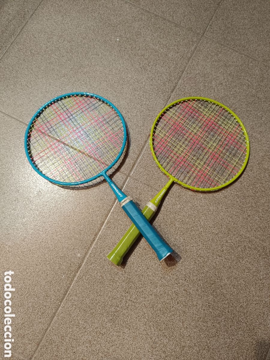 Juguetes antiguos y juegos de colecci&oacute;n: Raquetas de b&aacute;dminton.