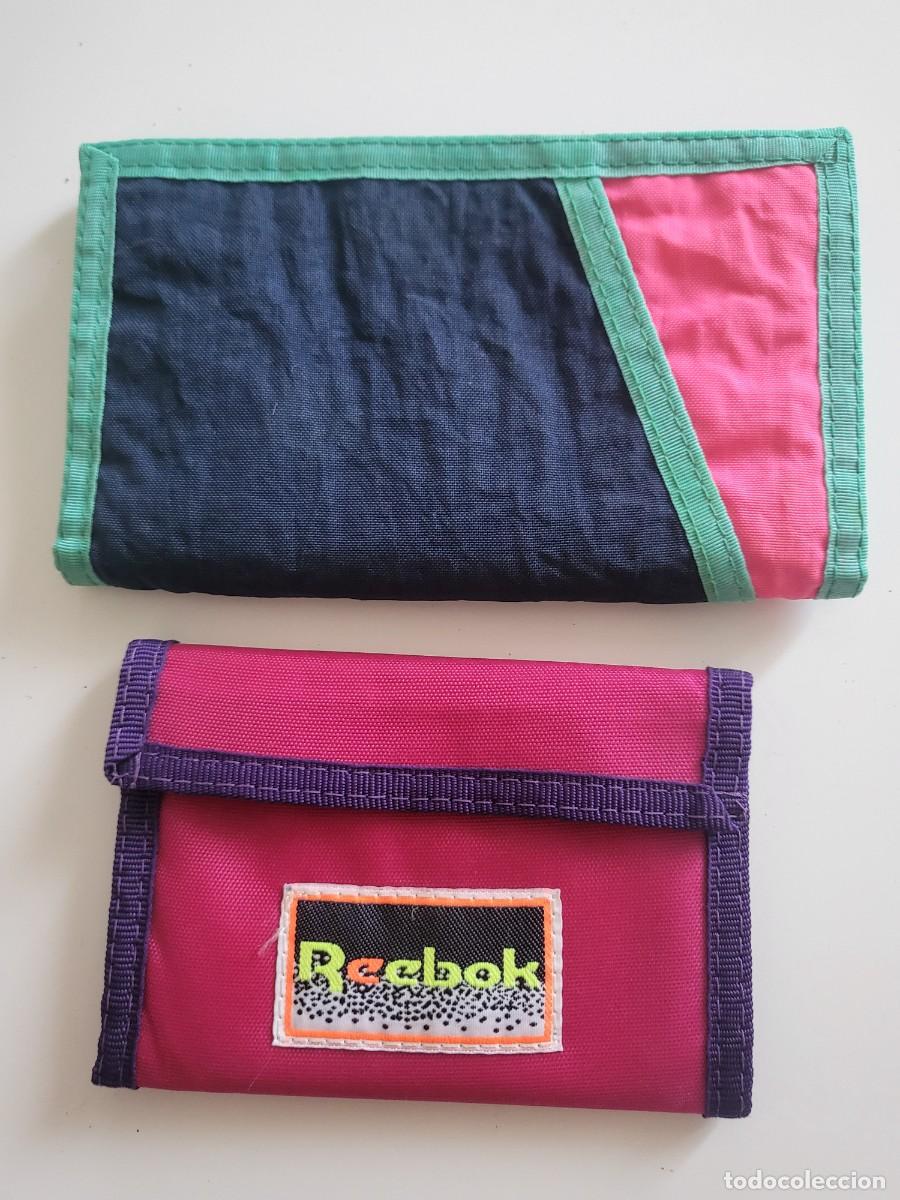 Juguetes antiguos y juegos de colecci&oacute;n: Lote 2 Carteras Monedero Vintage A&ntilde;os 90 Reebok Original + Deportiva Retro Nylon