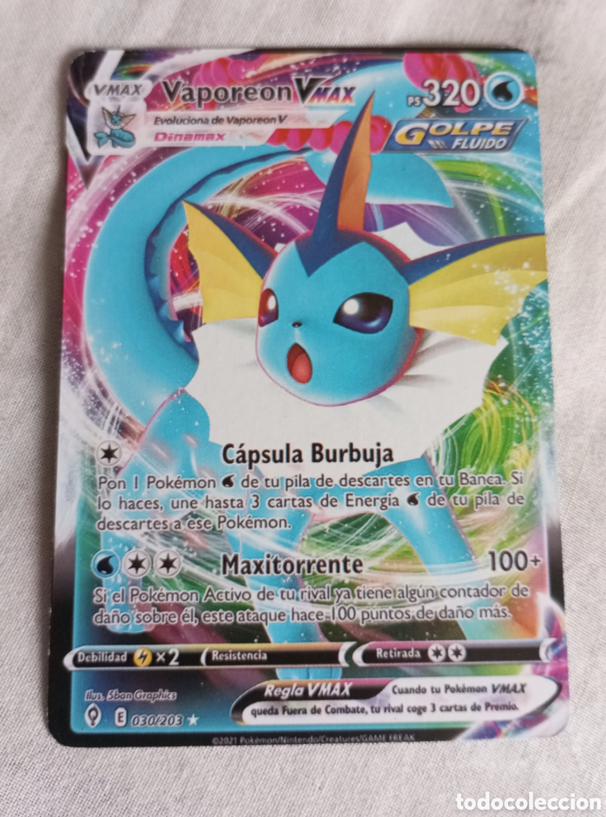 Juguetes antiguos y juegos de colecci&oacute;n: Carta Pok&eacute;mon VMAX cielos evolutivos 030/203 ultra rare pokemon