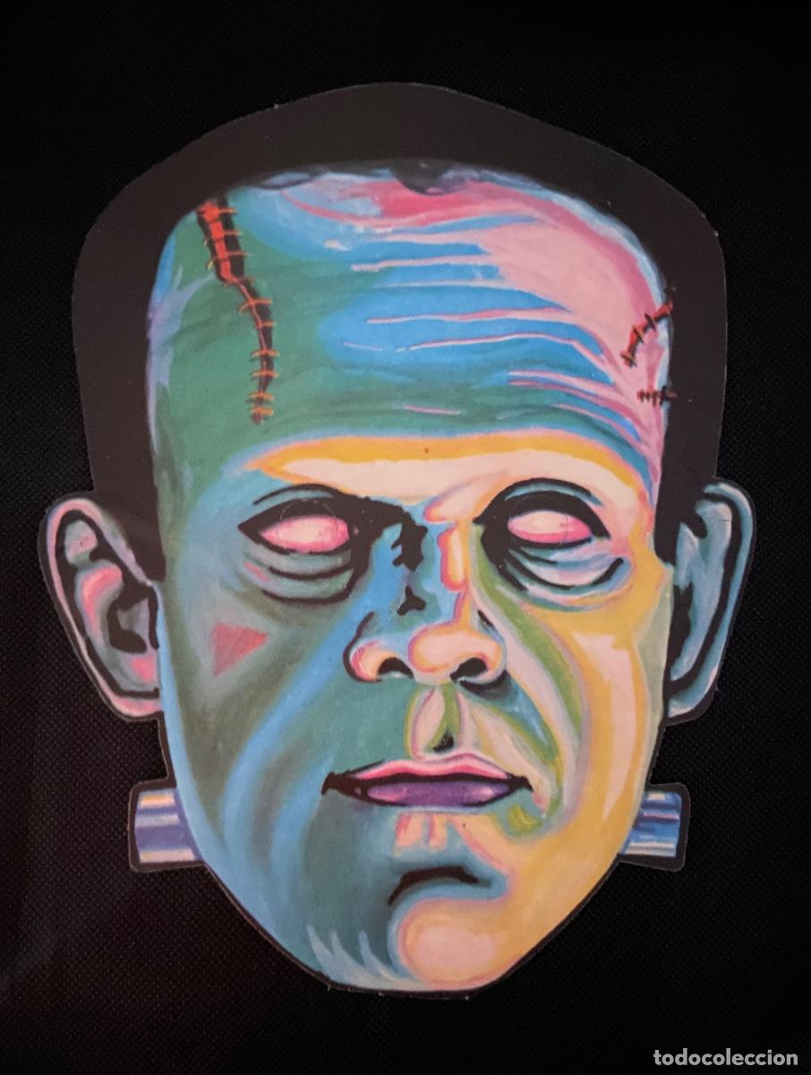 Juguetes antiguos y juegos de colecci&oacute;n: ANTIGUA CARETA DE CARTON &ldquo; FRANKENSTEIN &ldquo; CON SUS GOMAS