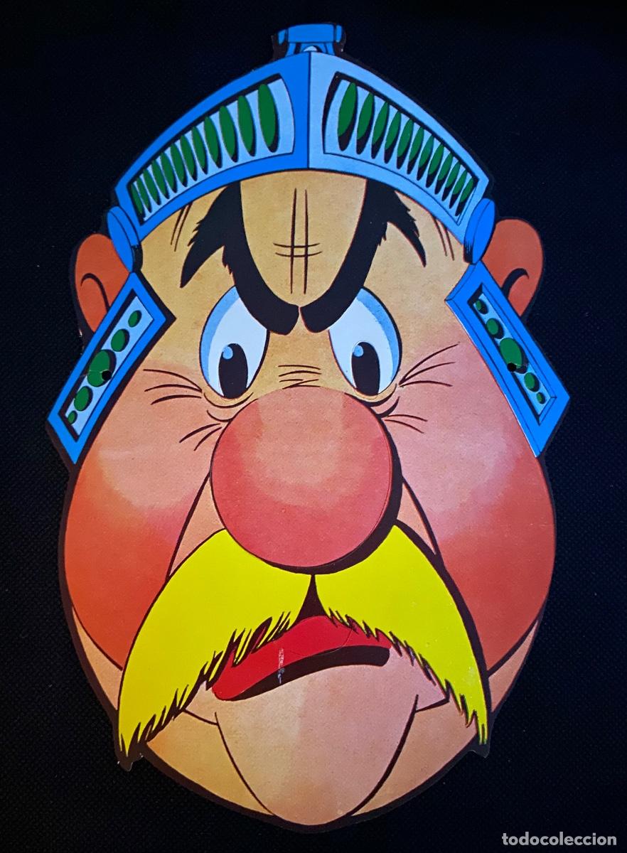 Juguetes antiguos y juegos de colecci&oacute;n: ANTIGUA CARETA DE CARTON &ldquo; ROMANO &ldquo; ASTERIX & OBELIX - CON SUS GOMAS