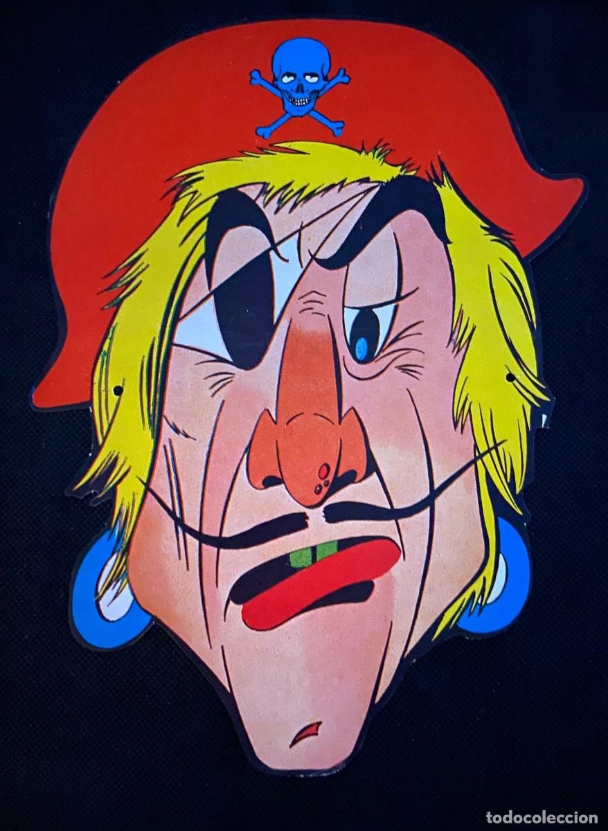 Juguetes antiguos y juegos de colecci&oacute;n: ANTIGUA CARETA DE CARTON &ldquo; PIRATA &ldquo; - CON SUS GOMAS