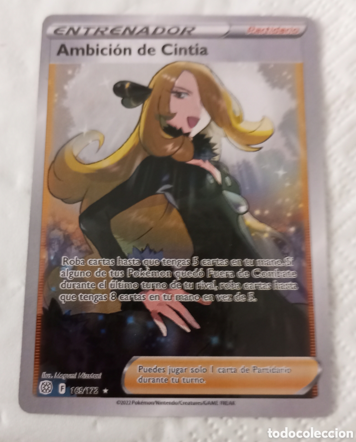 Juguetes antiguos y juegos de colecci&oacute;n: Carta Pok&eacute;mon entrenador ambici&oacute;n de cintia partidario