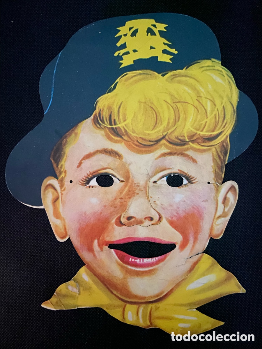 Juguetes antiguos y juegos de colecci&oacute;n: ANTIGUO CARETA DE CARTON &ldquo; CABO RUSTY &ldquo; RIN-TIN-TIN - CON SUS GOMA