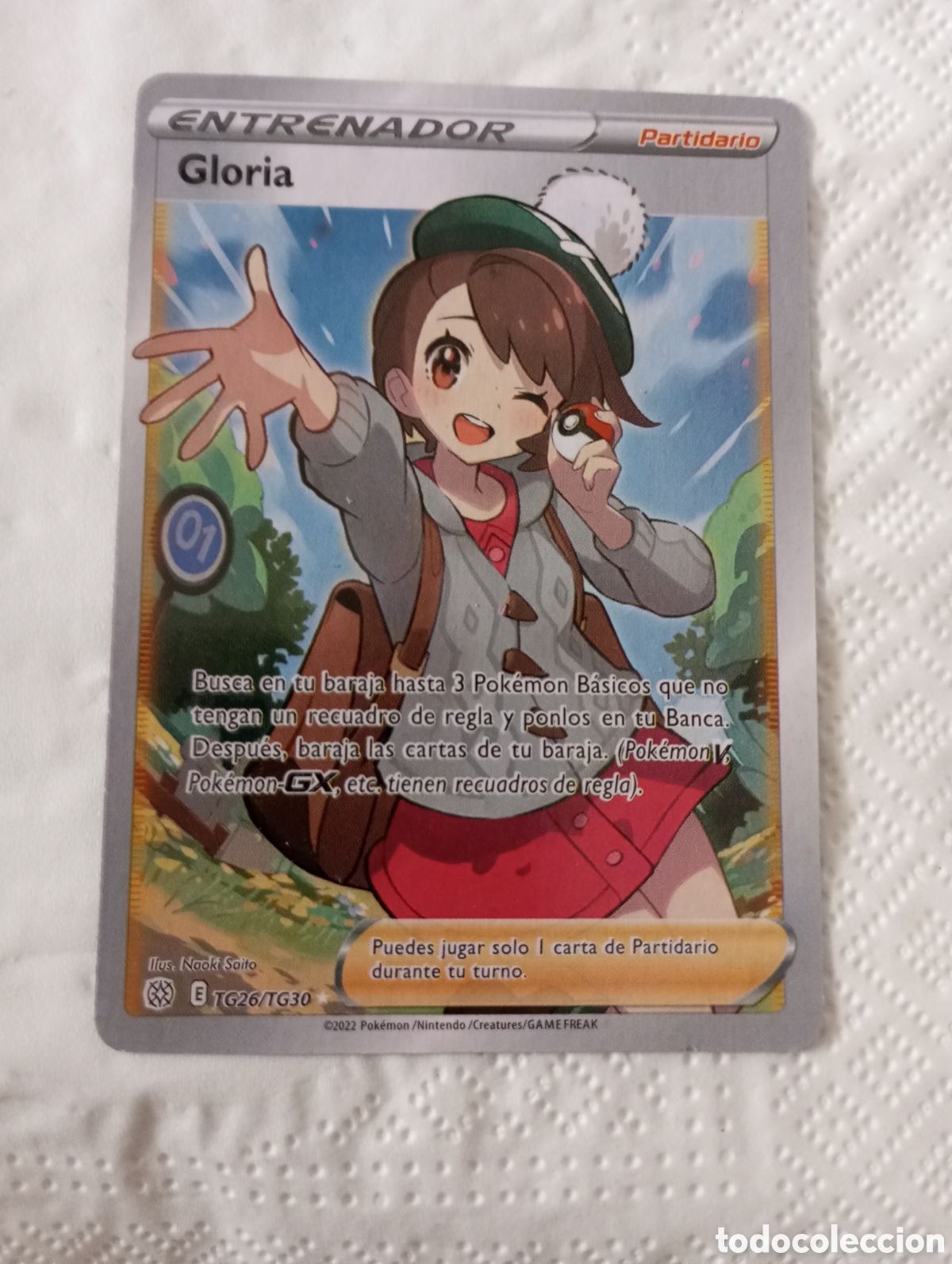 Juguetes antiguos y juegos de colecci&oacute;n: Carta Pok&eacute;mon entrenador gloria tg 28/tg 30