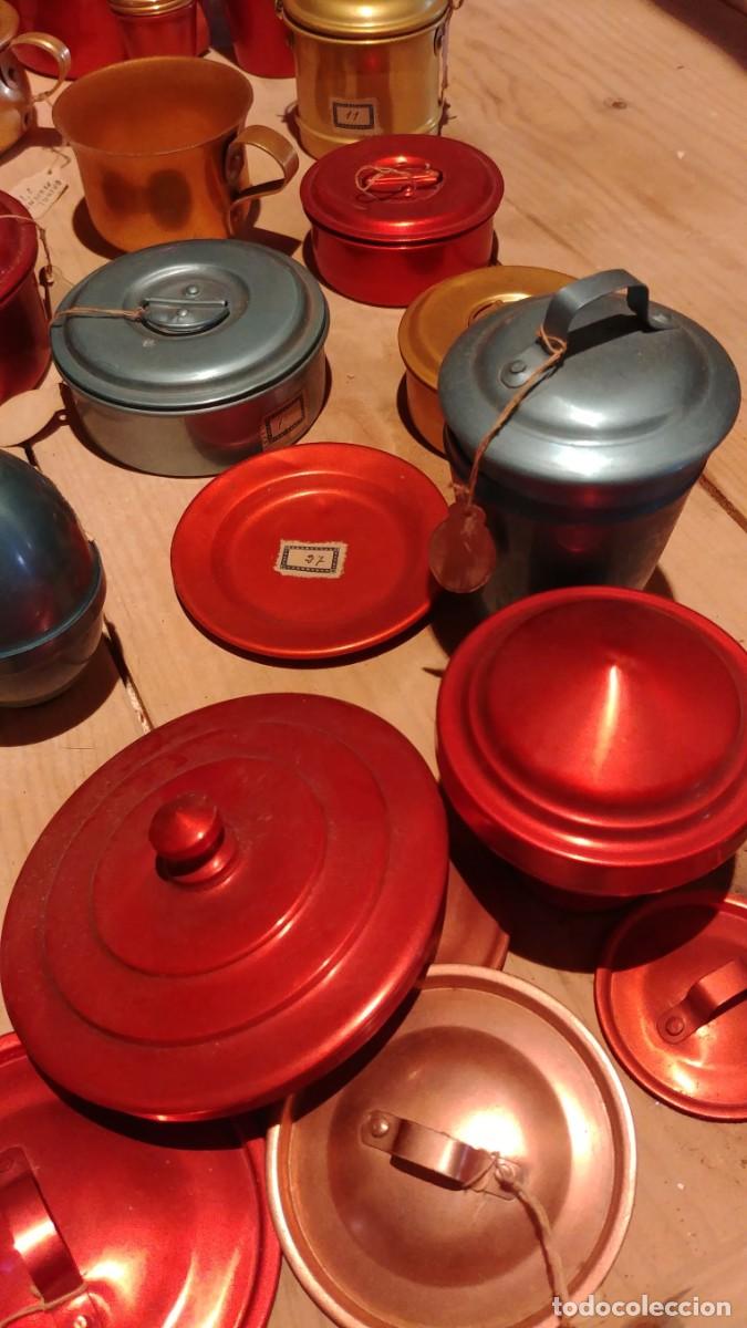 Juguetes antiguos y juegos de colecci&oacute;n: Conjunto de menaje aluminio a&ntilde;os 60 (fireta)