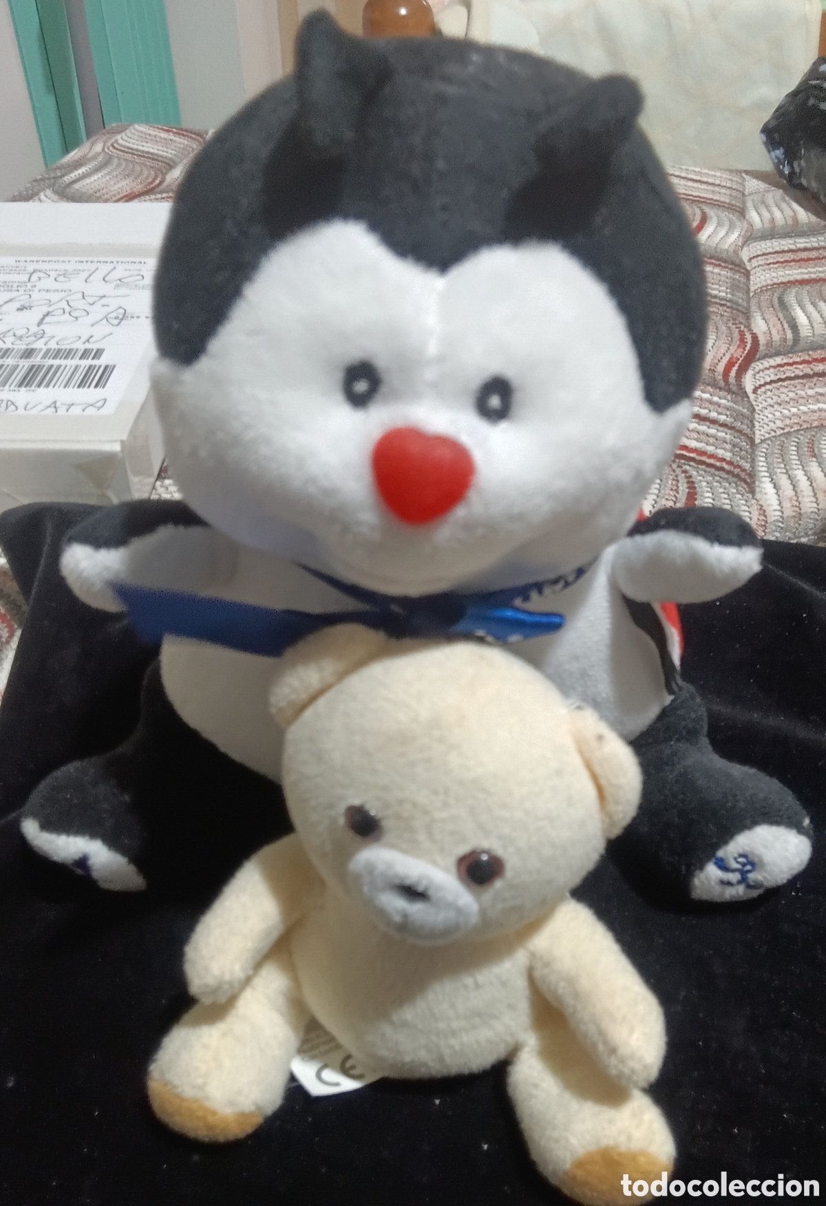 Juguetes antiguos y juegos de colecci&oacute;n: D&uacute;o de peluches adorables