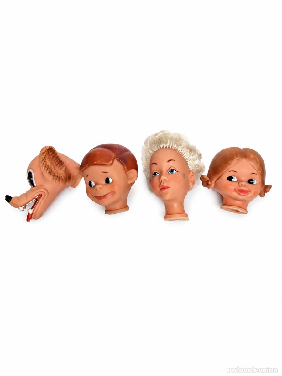 Juguetes antiguos y juegos de colecci&oacute;n: Marionetas de Mano - Marca Famosa - Cabezas de Goma - A&ntilde;os 70