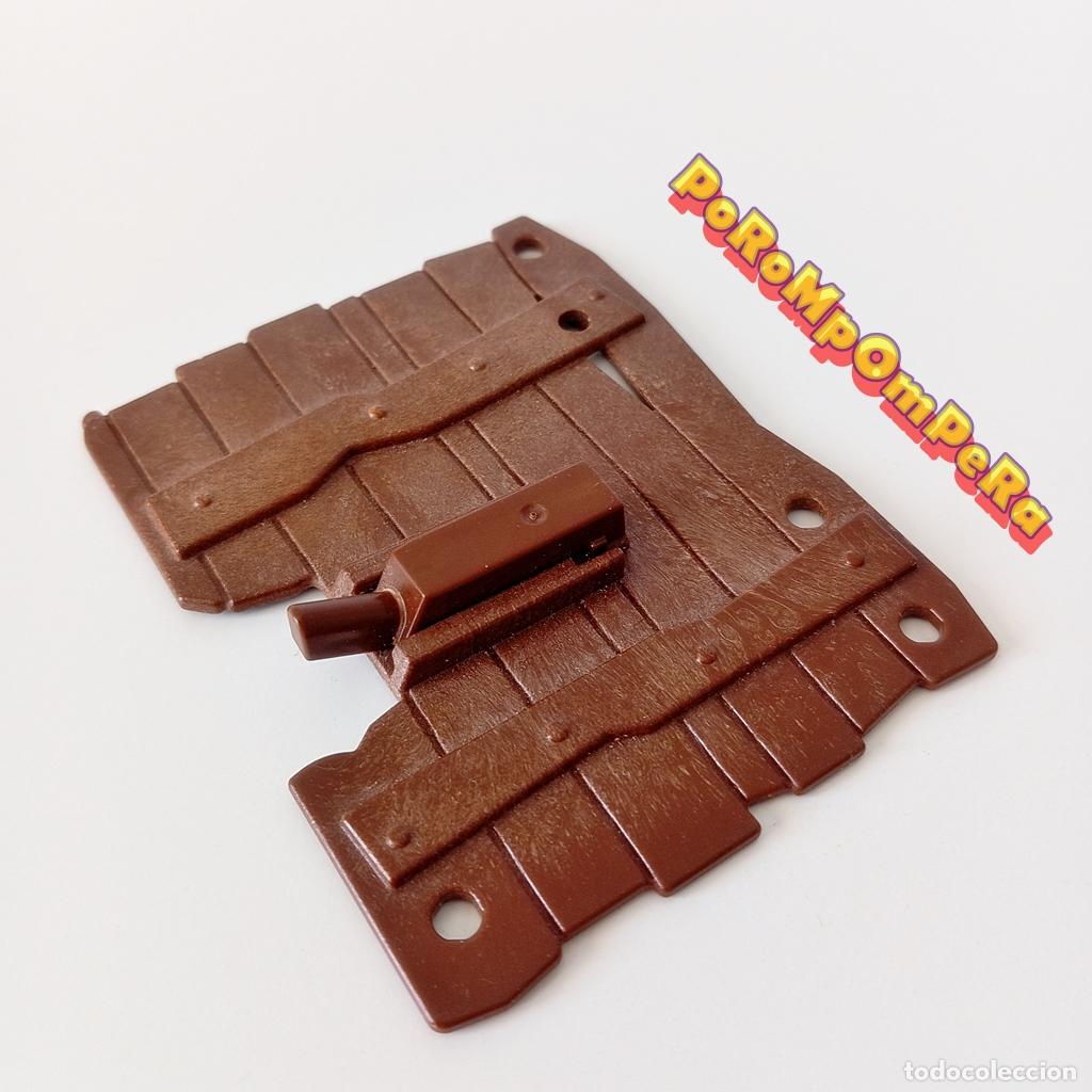 Juguetes antiguos y juegos de colecci&oacute;n: PLAYMOBIL PLATAFORMA TIPO MADERA CASA DEL &Aacute;RBOL 4207 BASE MARR&Oacute;N TAPA CUBIERTA E9