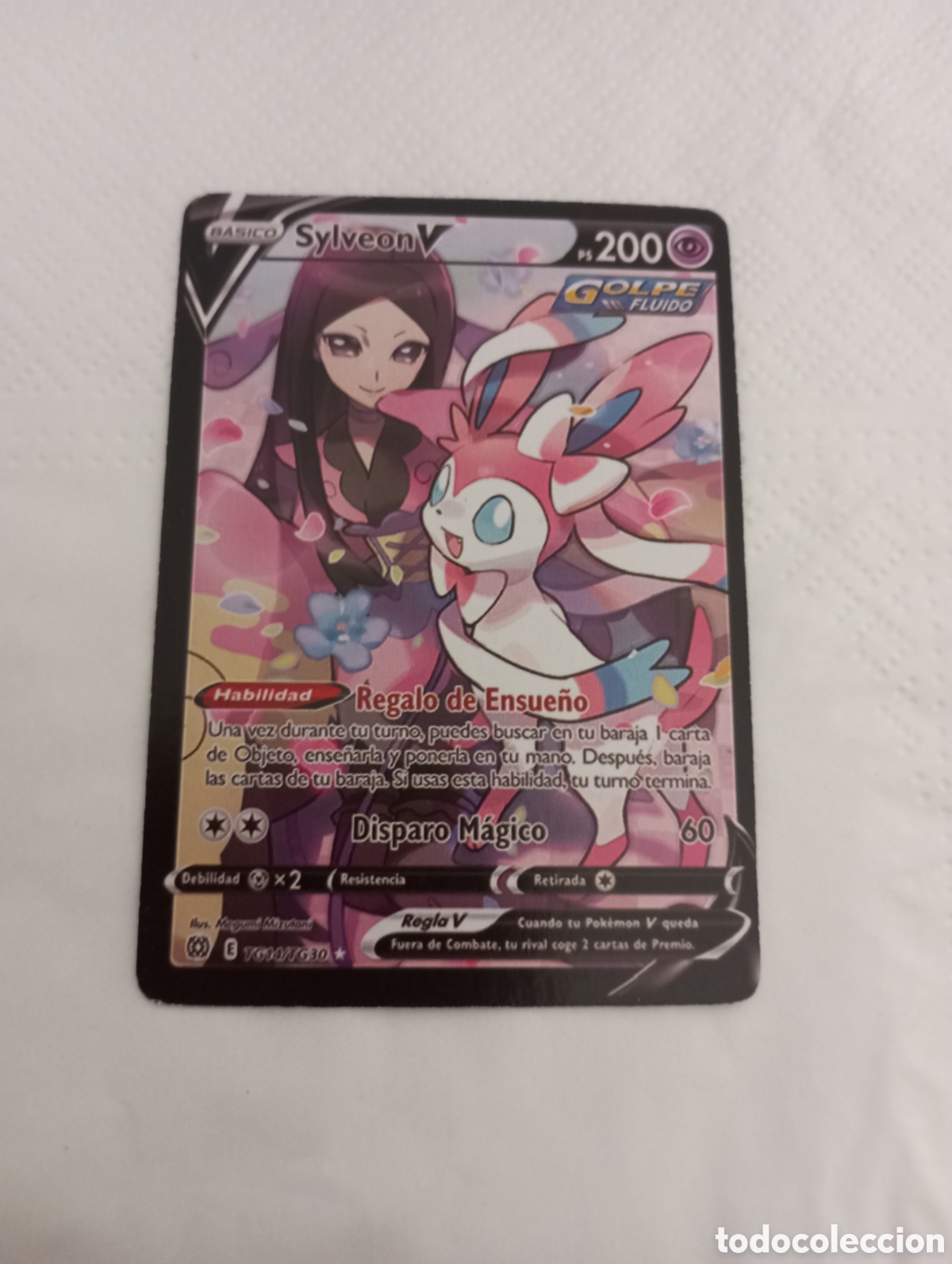Juguetes antiguos y juegos de colecci&oacute;n: Carta Pok&eacute;mon silveon v ps 200 trainer gallery tg14/tg30