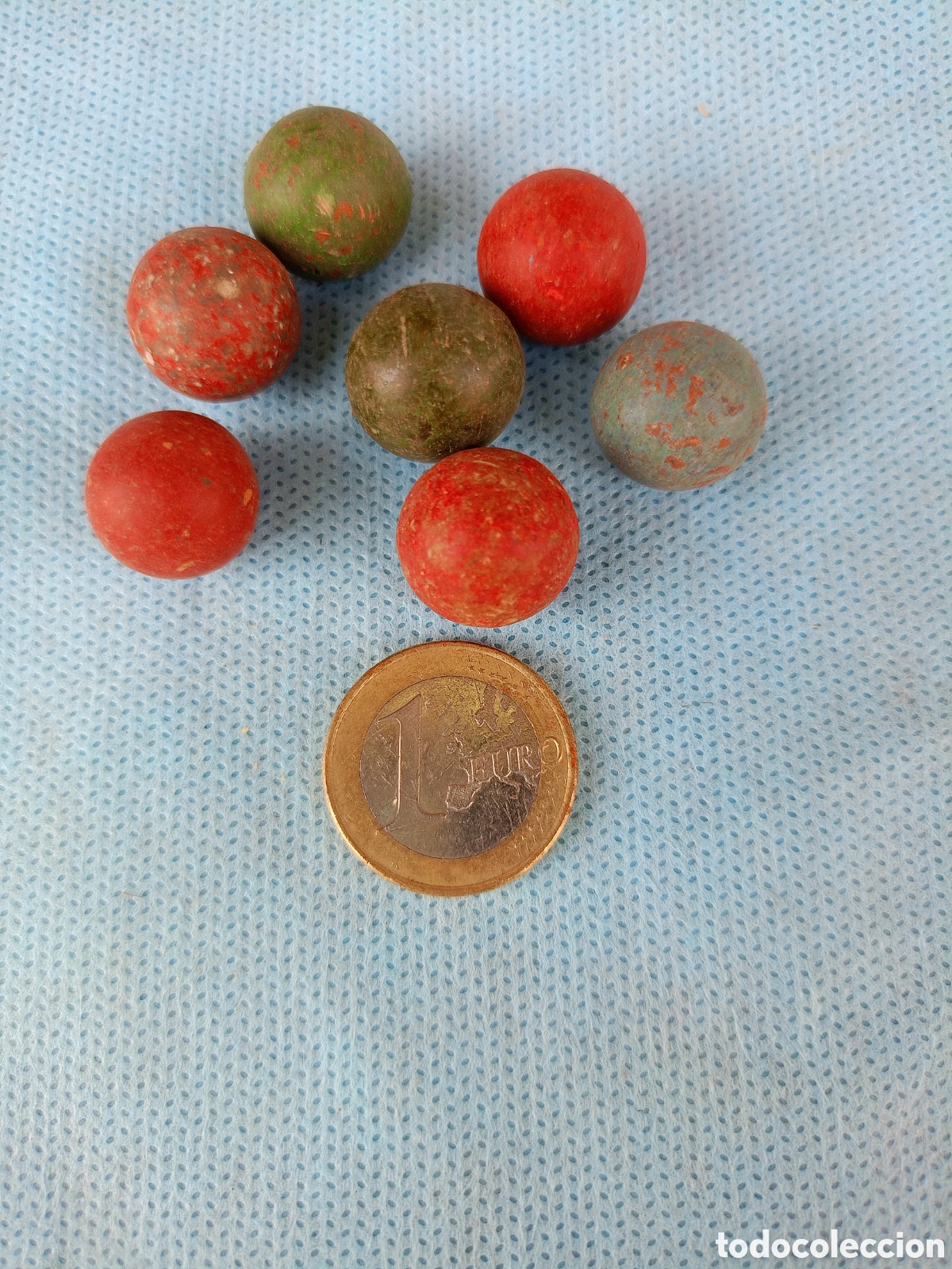 Juguetes antiguos y juegos de colecci&oacute;n: ANTIGUAS BOLAS CANICAS DE BARRO PETOS