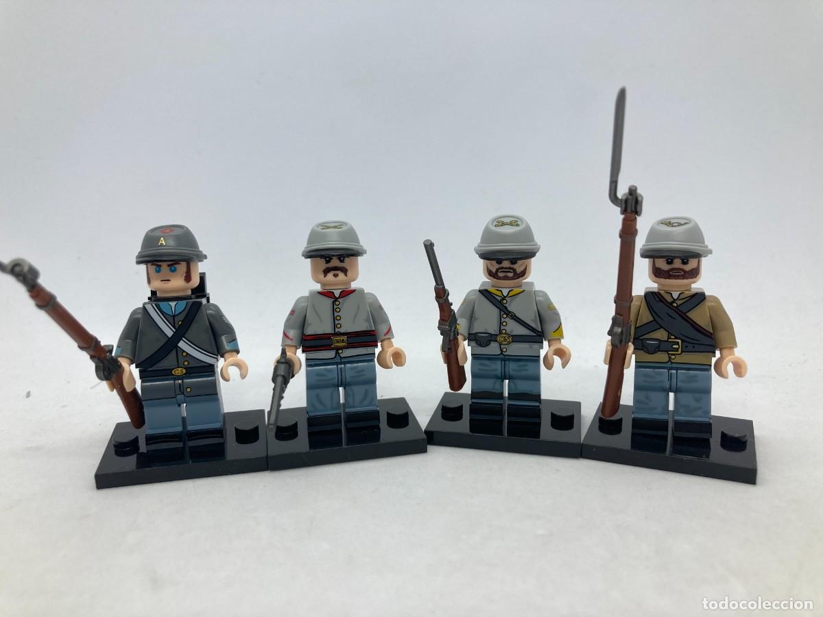 Juguetes antiguos y juegos de colecci&oacute;n: Minifiguras Guerra Civil Americana Confederados
