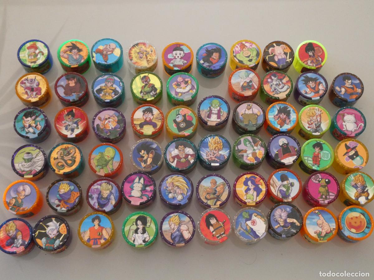 Juguetes antiguos y juegos de colecci&oacute;n: LOTE COLECCI&Oacute;N DE 58 / 60 ROLLERS DE DRAGONBALL Z BOLA DE DRAGON. 1,5KG