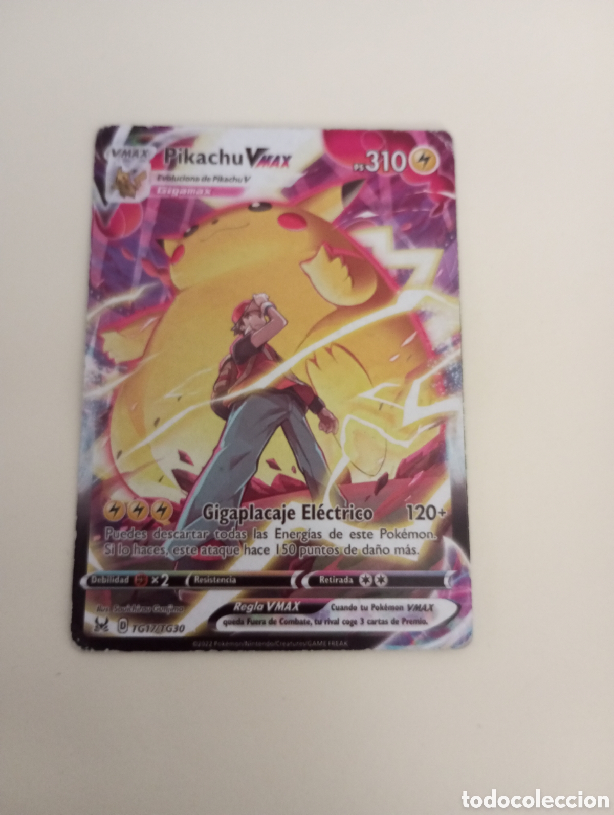 Juguetes antiguos y juegos de colecci&oacute;n: Carta Pok&eacute;mon Pikachu V Max ps 310 tg17/ tg 30