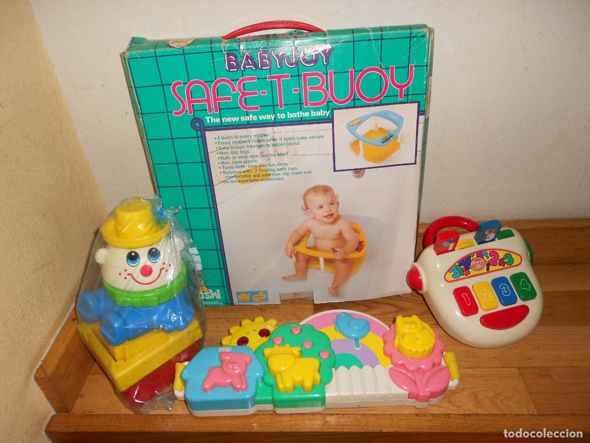 Juguetes antiguos y juegos de colecci&oacute;n: LOTE 3 JUGUETES / JUEGOS para BEBES + SILLITA para la DUCHA - DISPONGO de mas JUGUETES - 1&euro;y+