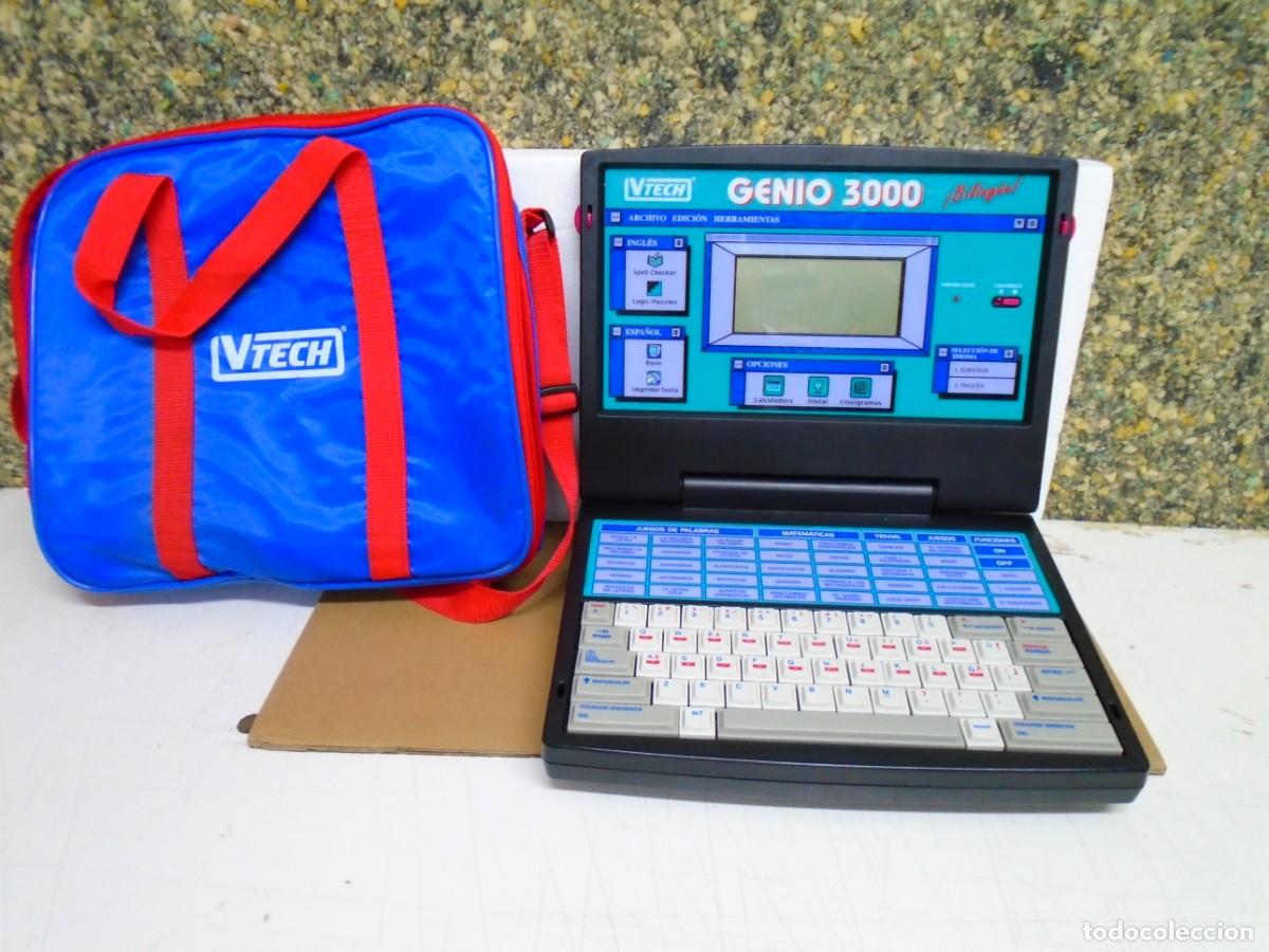 Juguetes antiguos y juegos de colecci&oacute;n: ORDENADOR PC EDUCATIVO GENIO 3000 DE VTECH,CON BOLSA PARA TRANSPORTE.