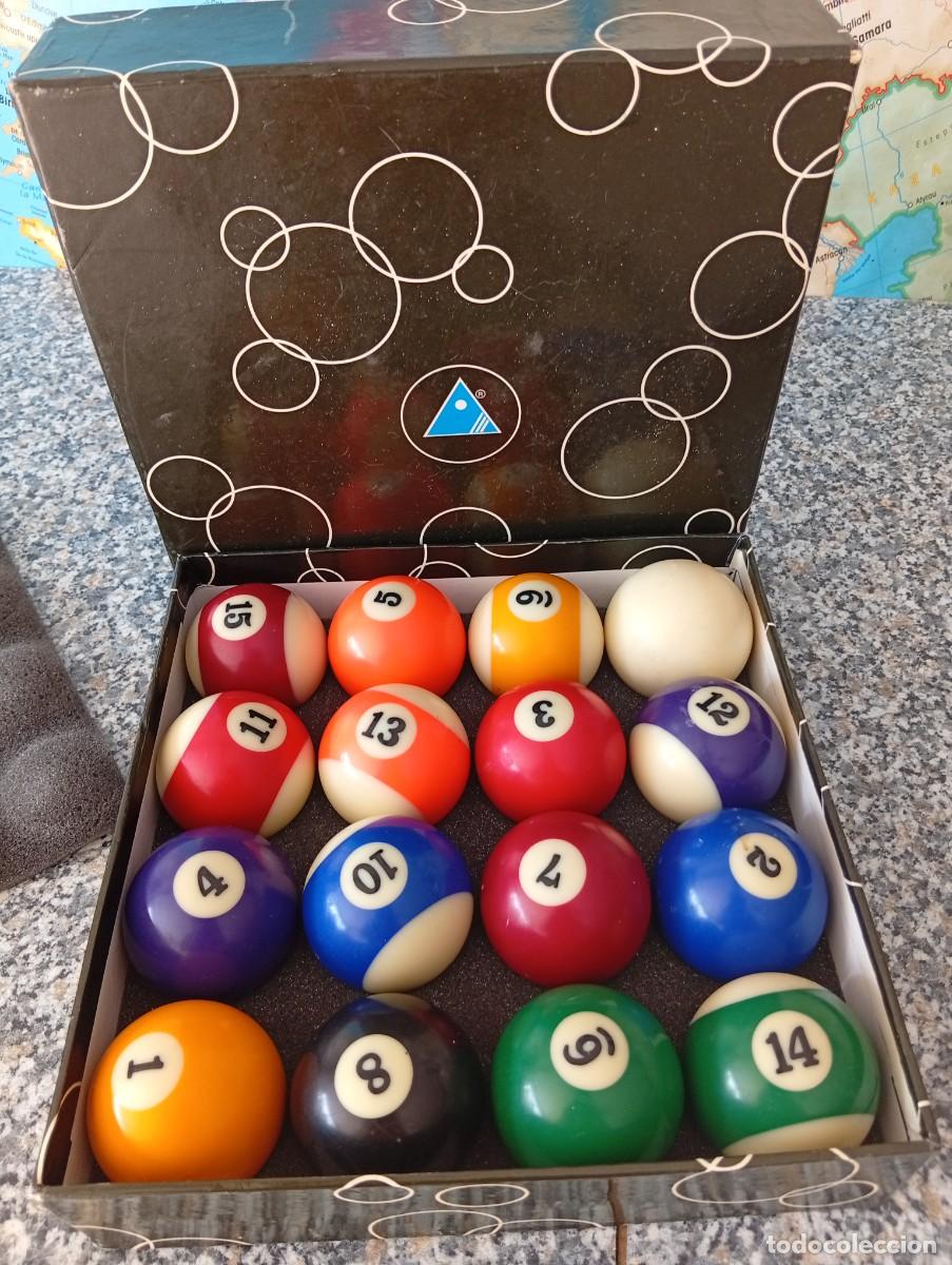 Juguetes antiguos y juegos de colecci&oacute;n: Juego bolas de billar americano completo